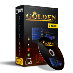 Abonnement GOLDEN OTT  FHD-4K – 6 Mois